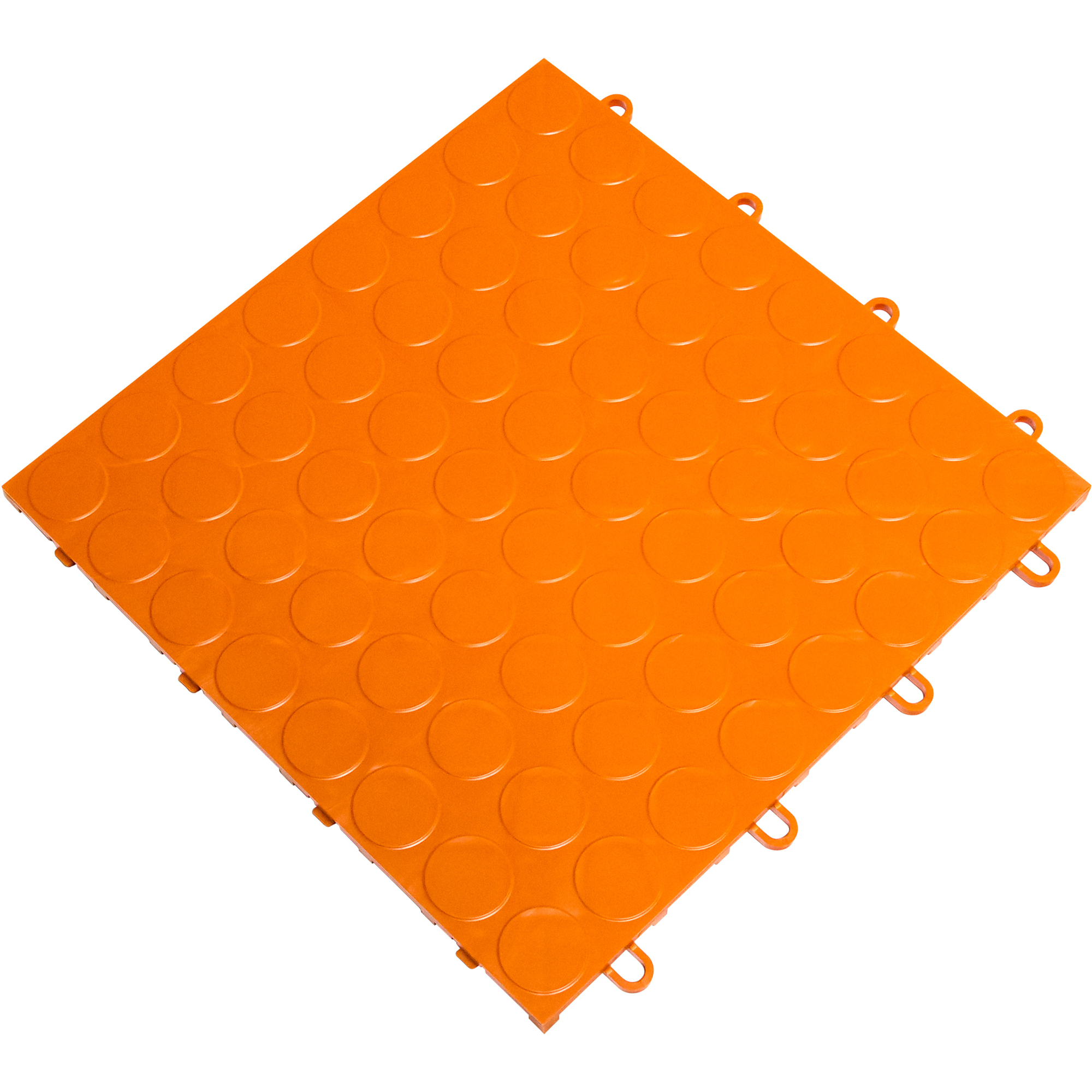 RaceDeck CircleTrac Garage Floor Tiles — 12in. x 12in. x 0.5in., 24-Pack, Orange, Model# CIR24ORNG